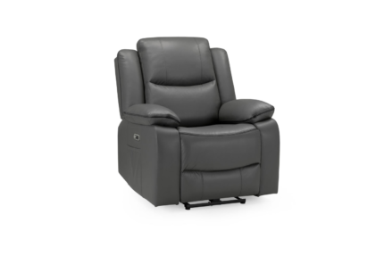 electric recliner armchair grey