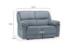 2 seater recliner sofa grey
