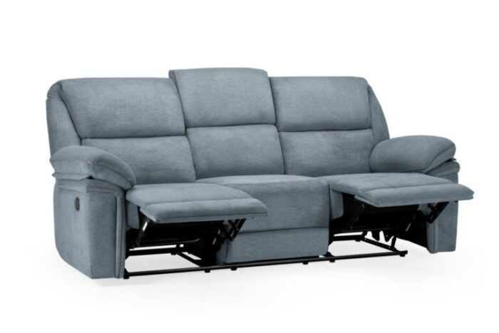 3 seater recliner sofa grey