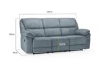 3 seater recliner sofa grey