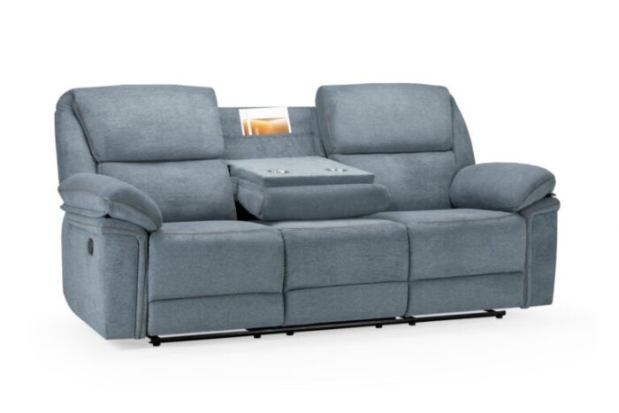 3 seater recliner sofa grey